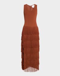 Donzetta Knit Fringe Dress
