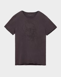 Men's Beaded Skull Organic Cotton T-Shirt