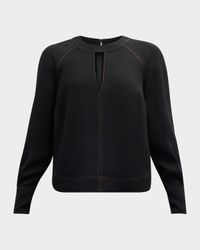 Tena Long-Sleeve Cut-Out Top