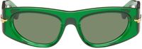 Bottega Veneta Green Cat-Eye Sunglasses