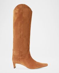 Western Wally Suede Knee-High Boots
