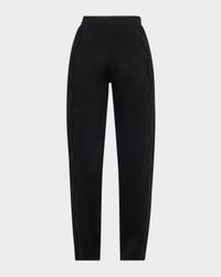 Asher Scalloped Straight-Leg Pants