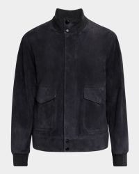 Men's Harrington Suede Blouson Jacket