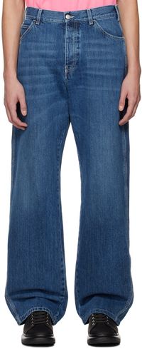 McQueen Blue Faded Jeans