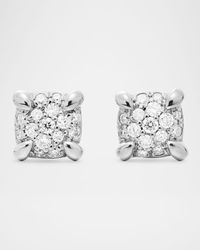 Chatelaine 18k White Gold Diamond Stud Earrings