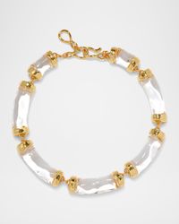 Liquid Lucite Pillow Link Necklace