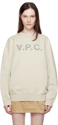 A.P.C. Beige Oversize Grand 'VPC' Sweatshirt