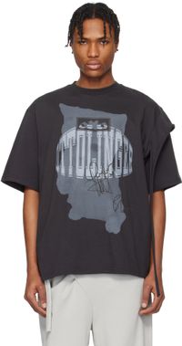 Ottolinger Black Deconstructed Oversized T-Shirt