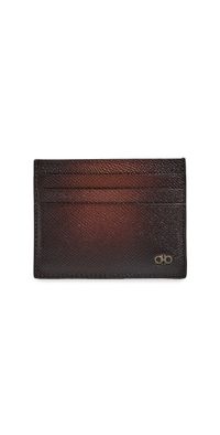 FERRAGAMO Micro Gancio Card Case New Cognac One Size