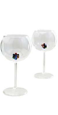 FAZEEK Bloom Wine Glasses Set of 2 Multi One Size