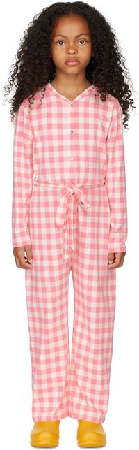 Mini Rodini Enfant | Combinaison rose à motif vichy