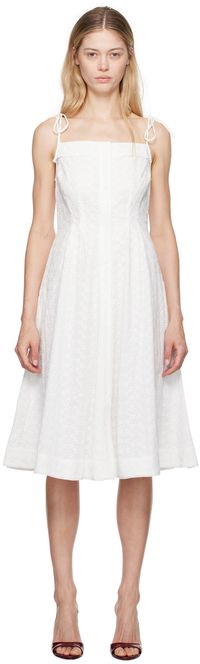 GUIZIO Robe midi Acadia blanche