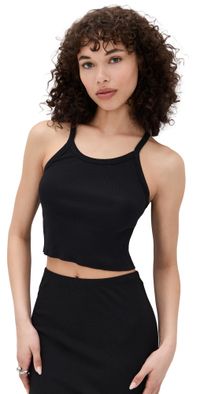 Éterne Cropped Rib Tank Black Black XL