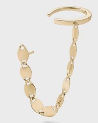 Large Nude Cuff Earring with Dangle, Single