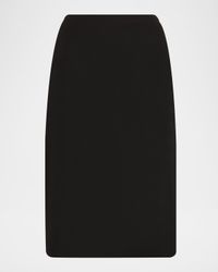 Pleated Godet Pencil Skirt