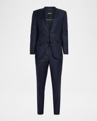 Men's Trofeo Wool Tonal Stripe Two-Piece Suit