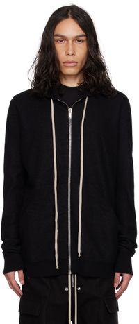 Rick Owens Black Zipped Hoodie