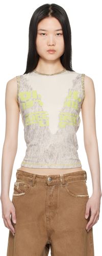 Diesel Gray & White T-Melya Tank Top