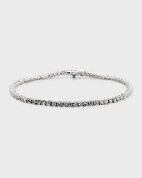 18K White Gold Diamond Tennis Bracelet, 2.95tcw, 7"L