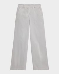 Garment-Dyed Wide-Leg Pants