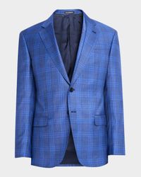 Men's Oversized Plaid Sport Coat