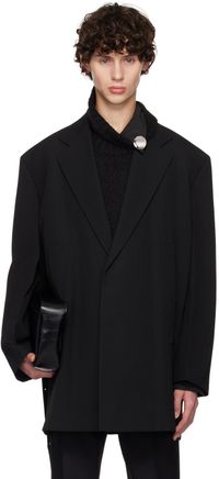 Jil Sander Black Single-Breasted Blazer