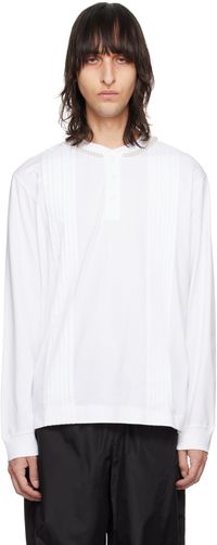 Simone Rocha White Pearl Henley