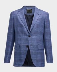 Men's Plaid Crossover Sport Coat