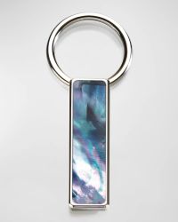 Men's Gray Mother-Of-Pearl Easy-Open Key Ring