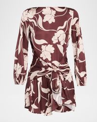 Larissa Floral Satin Mini Dress