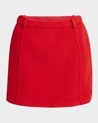 Herringbone Tailored Mini Skirt