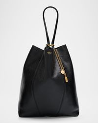 Spin North-South Tote Bag in Leather