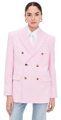 WARDROBE. NYC Double Breasted Blazer Blush S