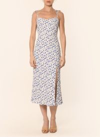 Kookai - Robe midi imprimé - Taille 42 - Bleu