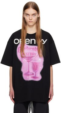OPEN YY SSENSE Exclusive Black Cocktail T-Shirt