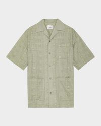 Men's Ben Short-Sleeve Embroidered Anglaise Shirt