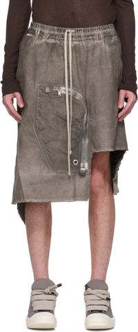 Rick Owens DRKSHDW Gray Hollywood Dracca Skirt