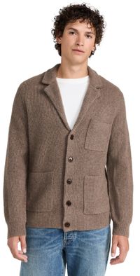 Alex Mill Mitchell Cardigan In Marled Cashmere Heather Walnut XS