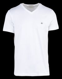 Gant - Tee-shirt droit en coton - Taille 2XL - Blanc