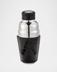 Croc-Embossed Leather & Stainless Steel Cocktail Shaker