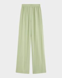 Hulin Wide-Leg Silk Crepe De Soie Trousers