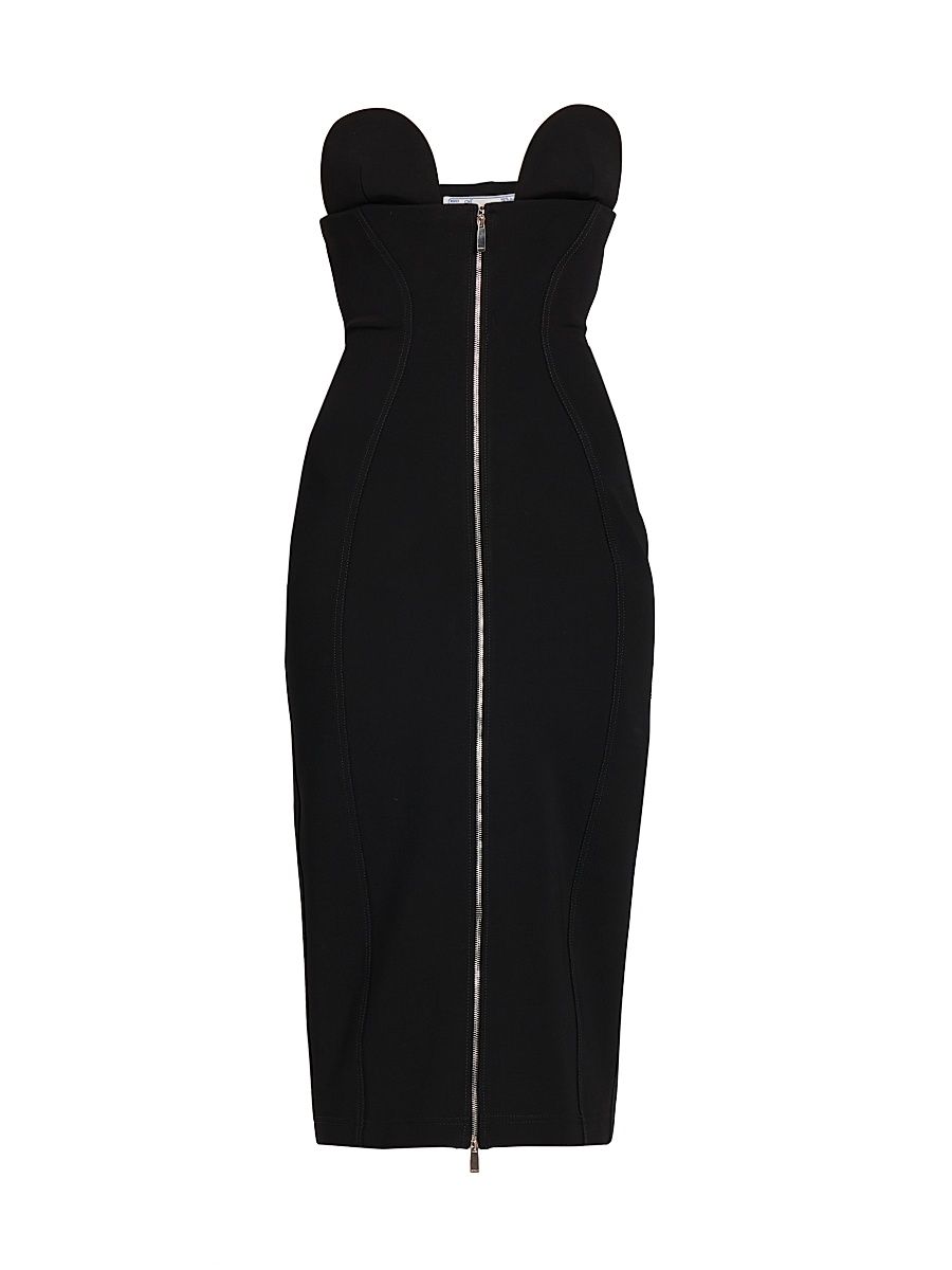 Women's Ablohland Crepe Midi-Dress - Black - Size 2