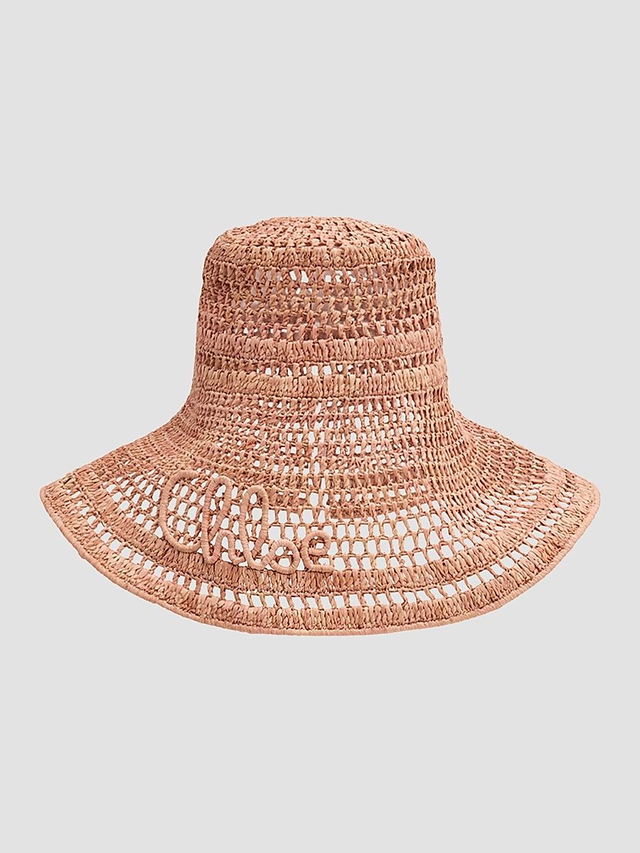 Women's Raffia Capeline Hat - Summery Beige - Size Small