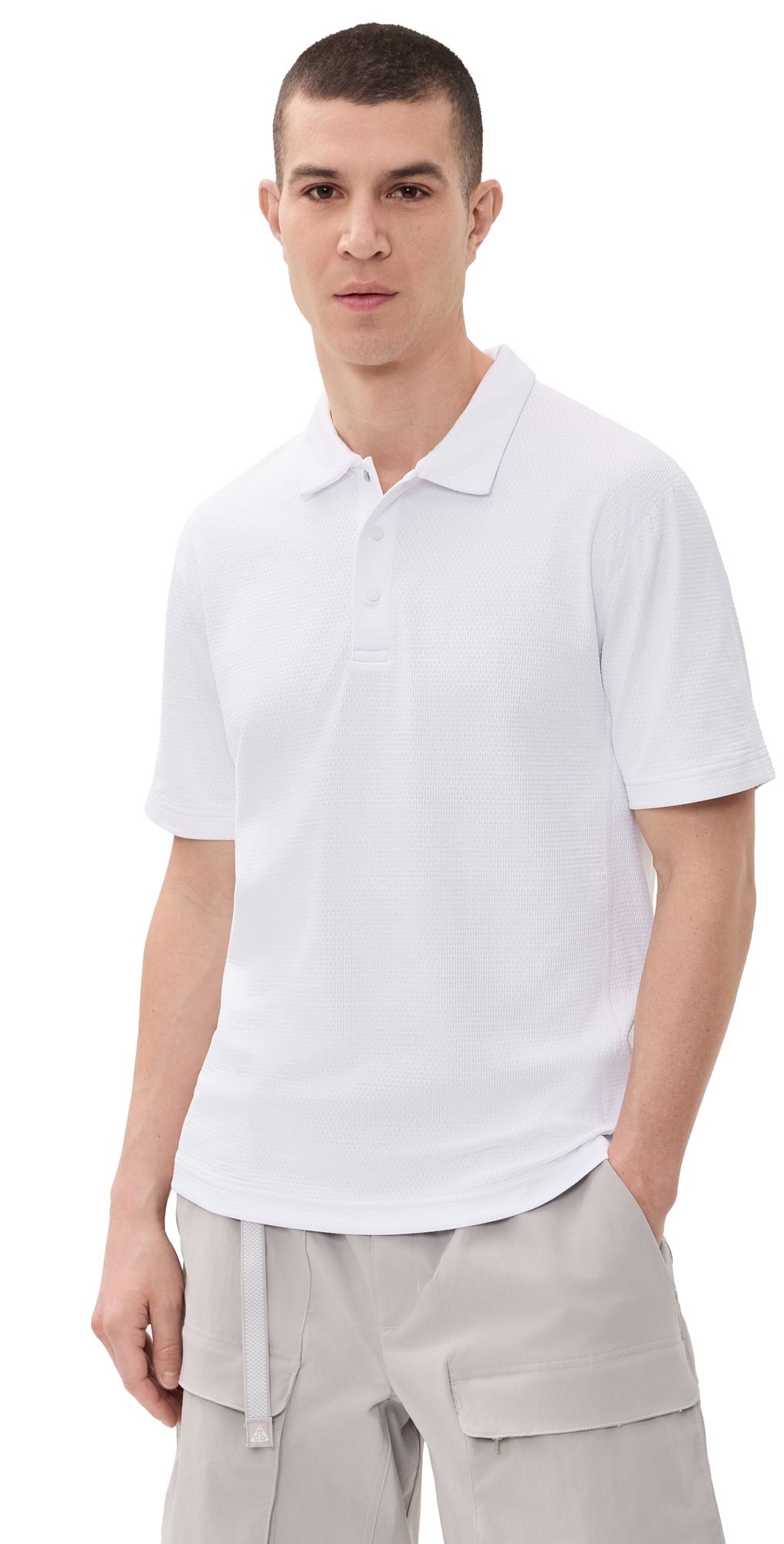 Reigning Champ Solotex Mesh Tiebreak Standard Polo White XL