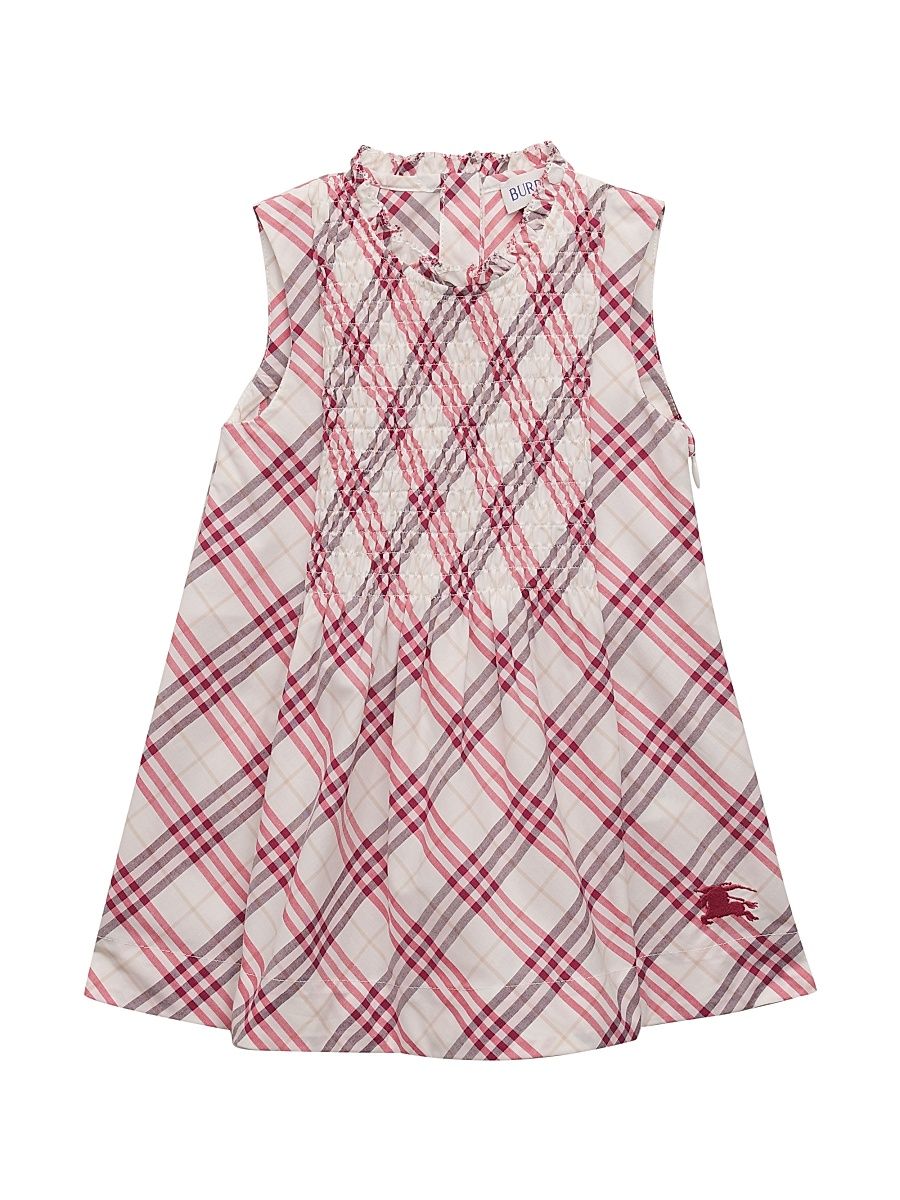 Baby Girl's, Little Girl's & Girl's Cotton Check Sleeveless Dress - Aubergine - Size 6 Months
