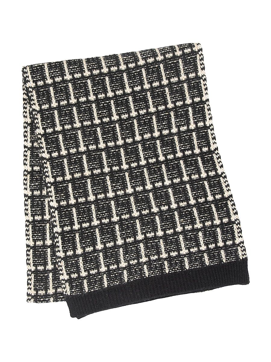 Women's Select Cashmere Scarf - Black Ivory