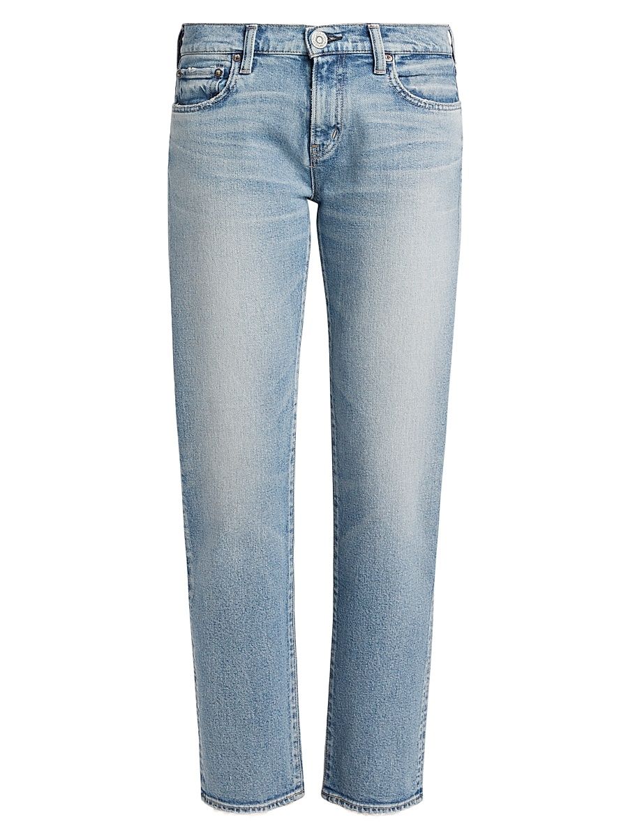 Women's Selbyville Slim Straight Mid-Rise Jeans - Light Blue - Size 29