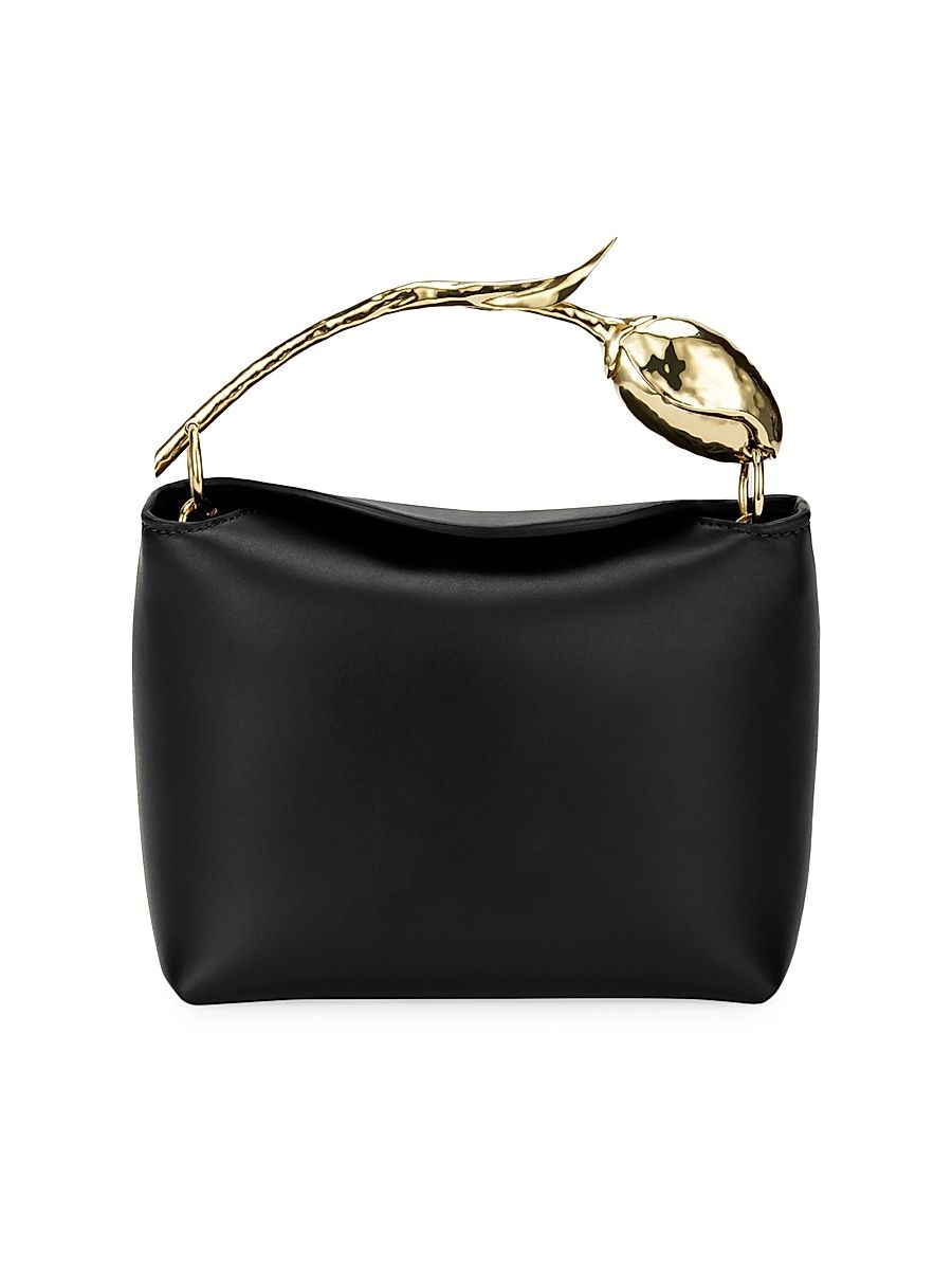 Women's Bloom Mini Leather Top Handle Bag - Black