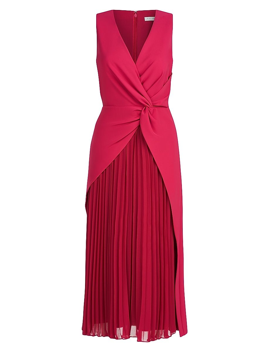 Women's Petra Tea-Length Dress - Bright Rose - Size 4