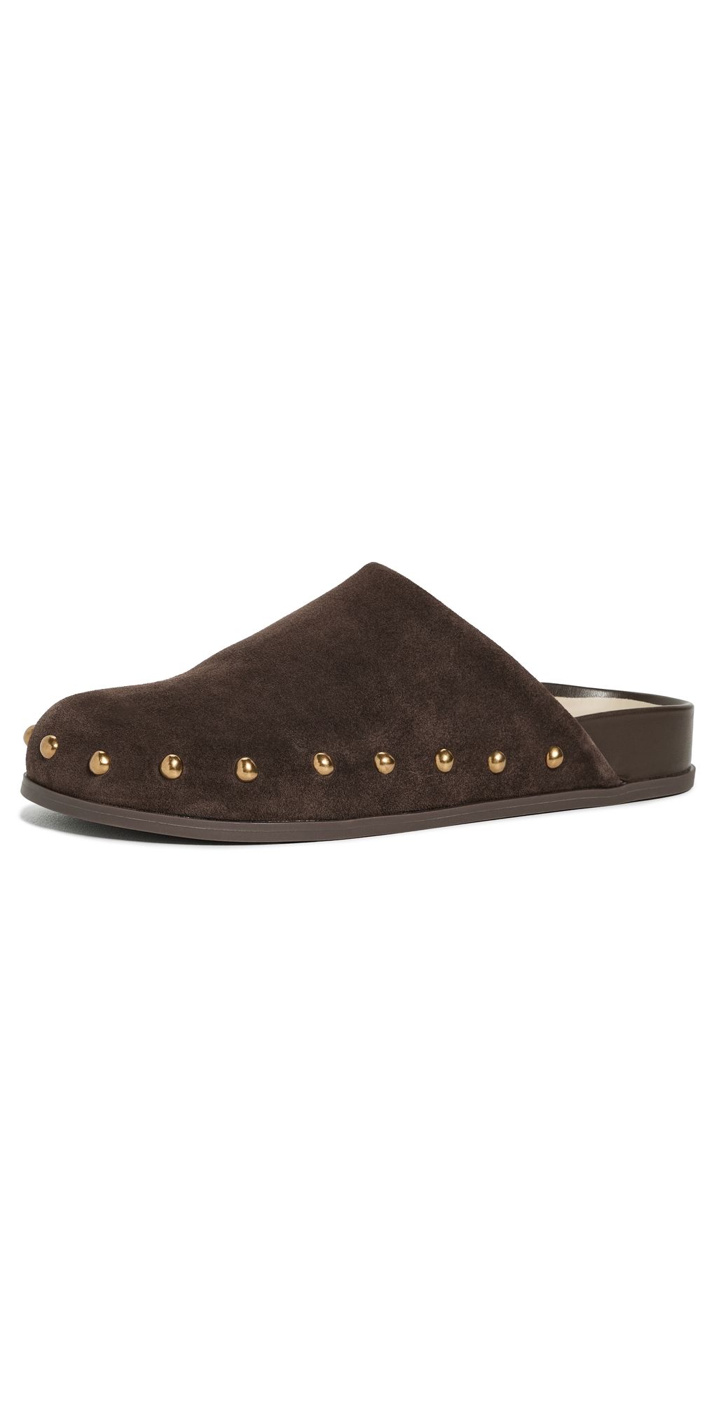 Dolce Vita Joney Stud Mules Dark Brown Suede 8.5